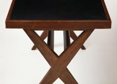Pierre Jeanneret Leather and Teak Desk by Pierre Jeanneret Chandigarh India - 3242775