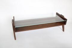 Pierre Jeanneret PJ TB 05 COFFEE TABLE FROM CHANDIGARH TEAK AND GLASS TOP NUMBERED - 3219000