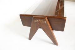 Pierre Jeanneret PJ TB 05 COFFEE TABLE FROM CHANDIGARH TEAK AND GLASS TOP NUMBERED - 3219002