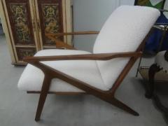 Pierre Jeanneret Pair of French Mid Century Modern Jeanneret Style Lounge Chairs - 3700030