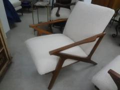 Pierre Jeanneret Pair of French Mid Century Modern Jeanneret Style Lounge Chairs - 3700039