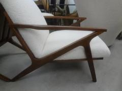 Pierre Jeanneret Pair of French Mid Century Modern Jeanneret Style Lounge Chairs - 3700042