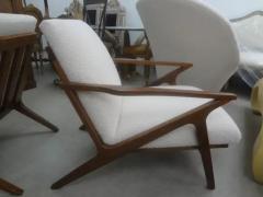 Pierre Jeanneret Pair of French Mid Century Modern Jeanneret Style Lounge Chairs - 3700043