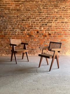 Pierre Jeanneret Pair of Pierre Jeanneret Model PJ SI 28 A Floating Back Office Chairs Circa 1955 - 2550925