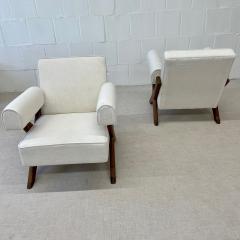 Pierre Jeanneret Pair of Pierre Jeanneret X Leg Upholstered Lounge Chairs Mid Century Modern - 2711498