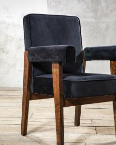 Pierre Jeanneret Pierre Jeanneret Advocate Armchairs Teak Frame 1955 - 4796022