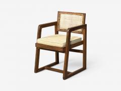 Pierre Jeanneret Pierre Jeanneret Box Armchair Teak Cane Chandigarh India 1960s - 4731471