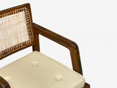 Pierre Jeanneret Pierre Jeanneret Box Armchair Teak Cane Chandigarh India 1960s - 4731473