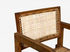Pierre Jeanneret Pierre Jeanneret Box Armchair Teak Cane Chandigarh India 1960s - 4731475