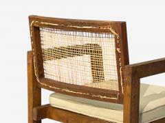 Pierre Jeanneret Pierre Jeanneret Box Armchair Teak Cane Chandigarh India 1960s - 4731479