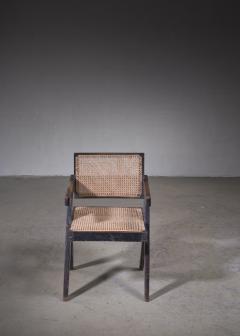 Pierre Jeanneret Pierre Jeanneret Chandigarh High Court black V leg chair 1950s - 2850677