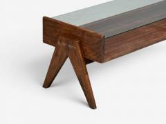 Pierre Jeanneret Pierre Jeanneret Coffee Table Teak Glass Chandigarh India 1960s - 4684798