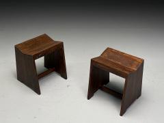 Pierre Jeanneret Pierre Jeanneret French Mid Century Modern Sewing Stools Chandigarh 1960s - 4114580