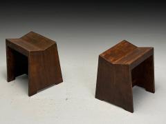 Pierre Jeanneret Pierre Jeanneret French Mid Century Modern Sewing Stools Chandigarh 1960s - 4114582