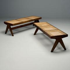 Pierre Jeanneret Pierre Jeanneret French Mid Century Modern Three Seat Benches Teak Chandigarh - 3867559