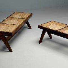 Pierre Jeanneret Pierre Jeanneret French Mid Century Modern Three Seat Benches Teak Chandigarh - 3867560