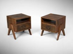 Pierre Jeanneret Pierre Jeanneret Nightstands Teak Chandigarh India 1960s - 4610167