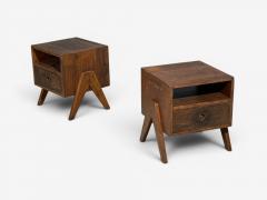 Pierre Jeanneret Pierre Jeanneret Nightstands Teak Chandigarh India 1960s - 4610168
