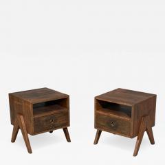 Pierre Jeanneret Pierre Jeanneret Nightstands Teak Chandigarh India 1960s - 4613943