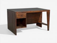 Pierre Jeanneret Pierre Jeanneret Pigeonhole Desk Teak Leatherette Chandigarh India 1960s - 4576194