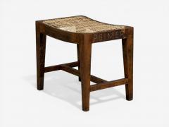 Pierre Jeanneret Pierre Jeanneret Rectangular Low Stools Teak Cane Chandigarh India 1960s - 4576013