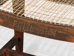 Pierre Jeanneret Pierre Jeanneret Rectangular Low Stools Teak Cane Chandigarh India 1960s - 4576016