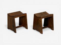 Pierre Jeanneret Pierre Jeanneret Sewing Stools Teak Chandigarh India 1960s - 4573161