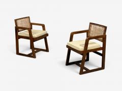 Pierre Jeanneret Pierre Jeanneret Six Dining Chairs Teak Cane Chandigarh India 1960s - 4732804