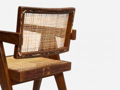 Pierre Jeanneret Pierre Jeanneret Teak Cane Six Floating Back Dining Chairs Chandigarh 1960s - 4095592