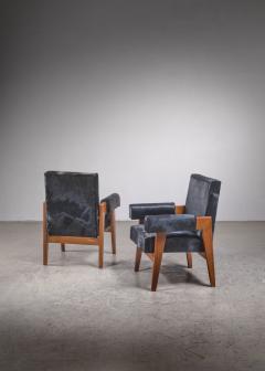 Pierre Jeanneret Pierre Jeanneret pair of Chandigarh High Court armchairs 1950s - 2862249