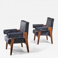 Pierre Jeanneret Pierre Jeanneret pair of Chandigarh High Court armchairs 1950s - 2863637