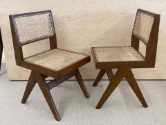 Pierre Jeanneret Set of Ten Pierre Jeanneret Hand Cane Chairs Teak Cane - 2491290