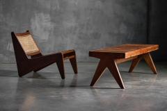 Pierre Jeanneret Solid Teak Slatted Bench by Pierre Jeanneret India 1950s - 4389912