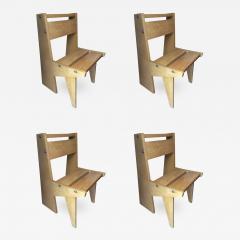 Pierre Jeanneret Style of Jeanneret Set of Four Modernist Chairs - 606489