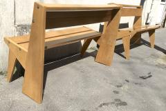 Pierre Jeanneret Style of Pierre Jeanneret Pair of Modernist Benches - 606178