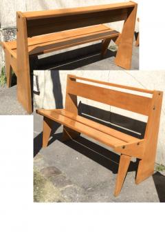 Pierre Jeanneret Style of Pierre Jeanneret Pair of Modernist Benches - 606222