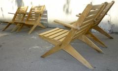 Pierre Jeanneret Style ofJeanneret Set of 4 Folding Lounge Chairs - 609823