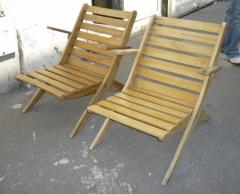 Pierre Jeanneret Style ofJeanneret Set of 4 Folding Lounge Chairs - 609825