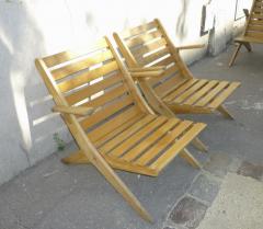 Pierre Jeanneret Style ofJeanneret Set of 4 Folding Lounge Chairs - 609830