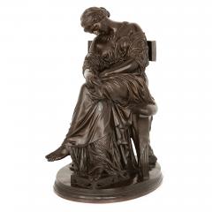 Pierre Jules Cavelier Classical style bronze sculpture of Penelope by Cavelier and Barbedienne - 2782384