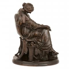 Pierre Jules Cavelier Classical style bronze sculpture of Penelope by Cavelier and Barbedienne - 2782387