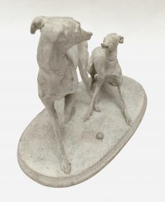 Pierre Jules M ne Two greyhounds playing with a ball by Pierre Jules M ne France circa 1860 - 4377644