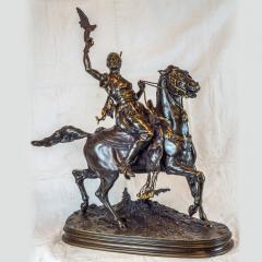 Pierre Jules Mene A Fine Quality Bronze Figure of a Berber Horseman with a Hunting Falcon - 1436184