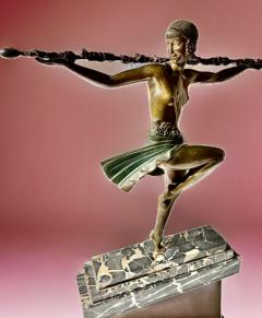 Pierre Le Faguays 1930s French Art Deco Bronze Sculpture Dancer of Thyrsus by Pierre Le Faguays - 3794593