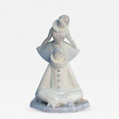 Pierre Le Faguays Art Deco Pierre Le Faguays Pierrot and Pierette Porcelain Figure - 540536