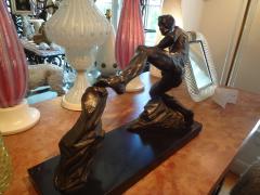 Pierre Le Faguays French Art Deco Bronze Sculpture of an Athlete on a Marble Base - 4224764