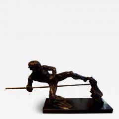 Pierre Le Faguays French Art Deco Bronze Sculpture of an Athlete on a Marble Base - 4226951