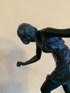 Pierre Le Faguays French Art Deco Bronze of a Young Girl with a Ball - 1782363