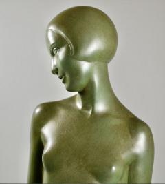 Pierre Le Faguays French Art Deco Ondine Bronze Sculpture Pierre Le Faguays Rare Large Size - 4046221