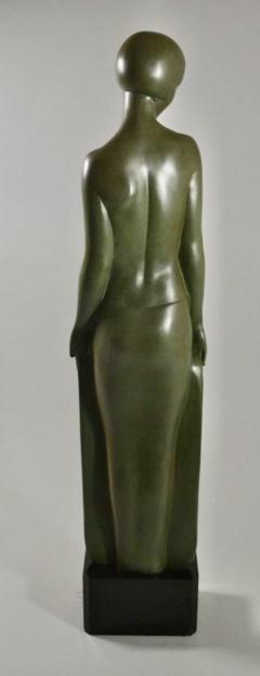 Pierre Le Faguays French Art Deco Ondine Bronze Sculpture Pierre Le Faguays Rare Large Size - 4046449